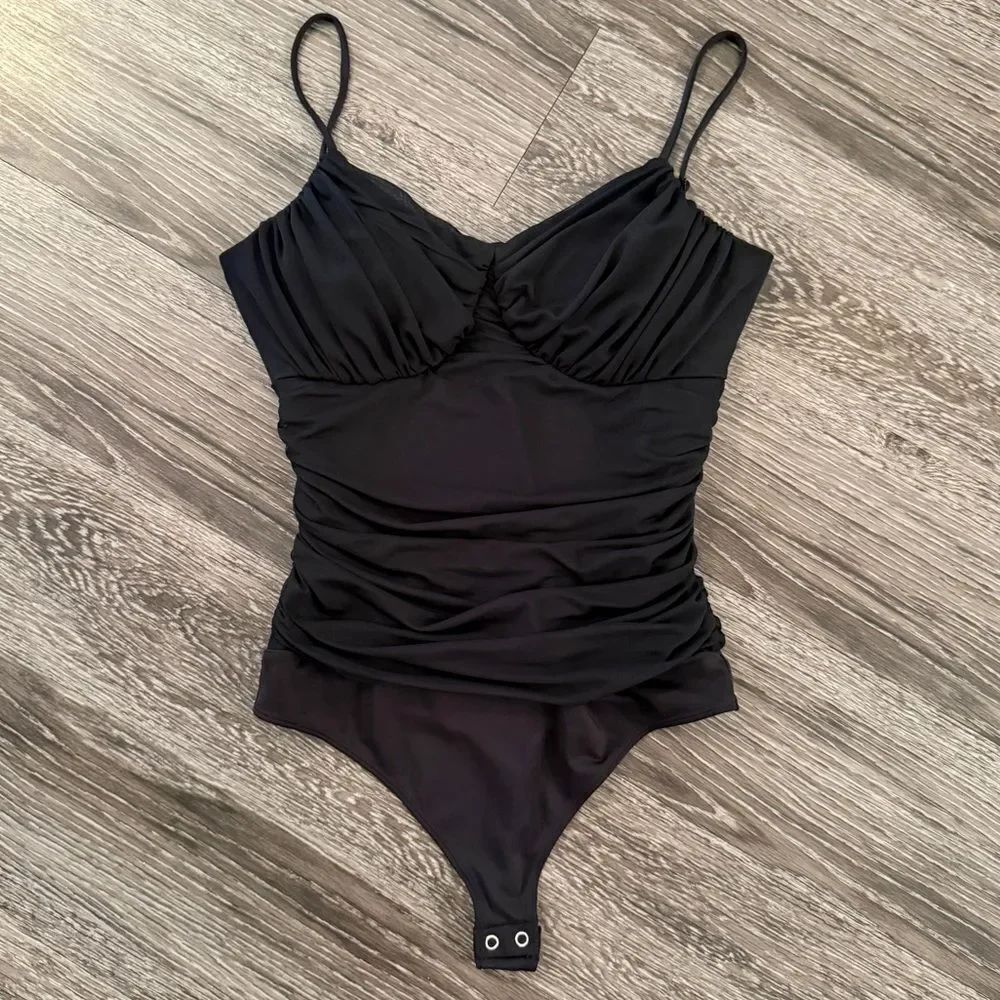 Express Body Contour Mesh Bodysuit